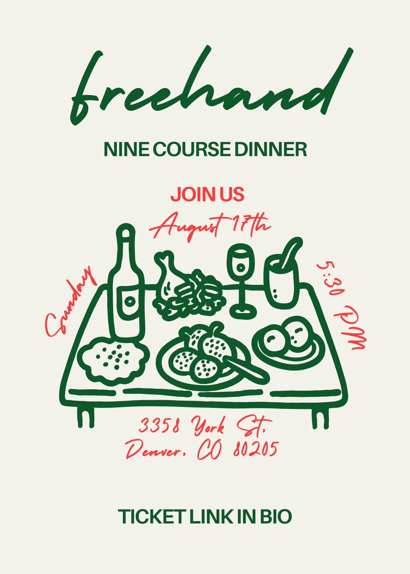 Dinner at Hot Shot Coffee - Sunday, August 17th - 5:30 PM
